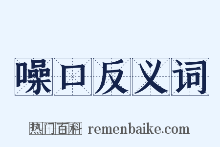 噪口反义词是什么意思的图片
